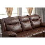 Canapé 3 places inclinable manuel en cuir reconstitué Betsy Furniture 8006