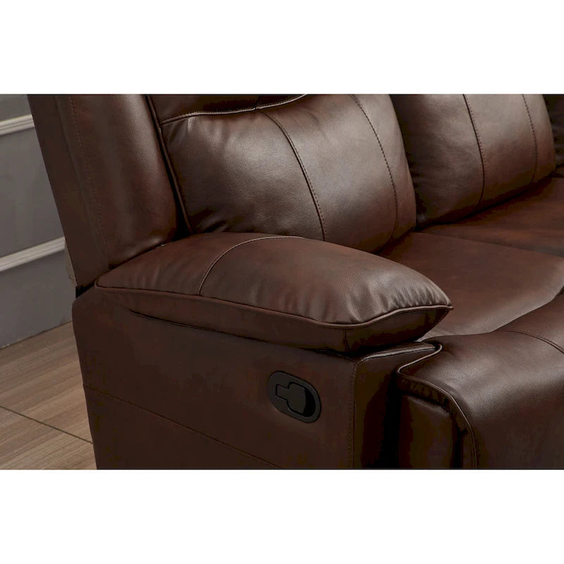 Canapé 3 places inclinable manuel en cuir reconstitué Betsy Furniture 8006