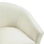 Ensemble de 2 fauteuils d'appoint modernes rembourrés en forme de tonneau, pieds en bois