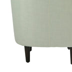 Ensemble de 2 fauteuils d'appoint modernes rembourrés en forme de tonneau, pieds en bois