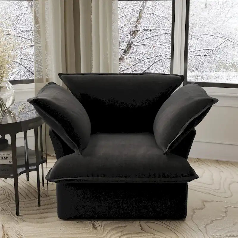 Canapé d'angle moderne et confortable style nuage, canapés minimalistes à garnissage en duvet, housses de coussin amovibles