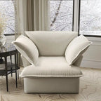 Canapé d'angle moderne et confortable style nuage, canapés minimalistes à garnissage en duvet, housses de coussin amovibles