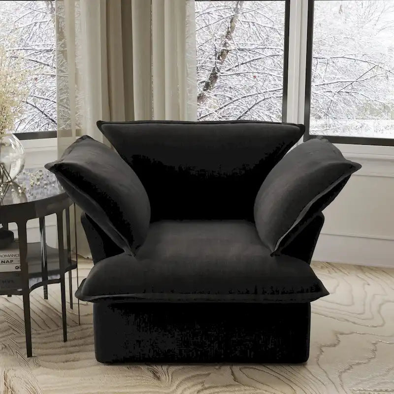 Canapé d'angle moderne et confortable style nuage, canapés minimalistes à garnissage en duvet, housses de coussin amovibles