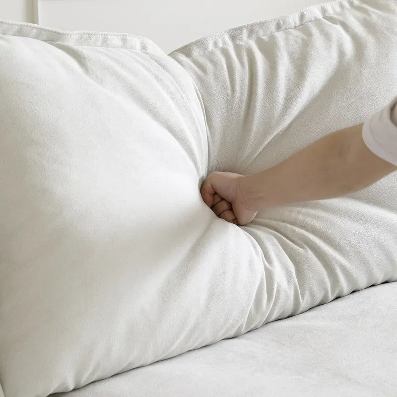 Canapé d'angle moderne et confortable style nuage, canapés minimalistes à garnissage en duvet, housses de coussin amovibles