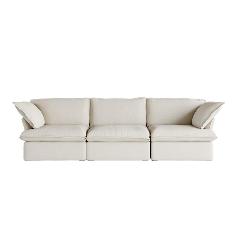 Canapé d'angle moderne et confortable style nuage, canapés minimalistes à garnissage en duvet, housses de coussin amovibles