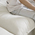 Canapé d'angle moderne et confortable style nuage, canapés minimalistes à garnissage en duvet, housses de coussin amovibles