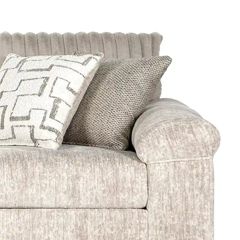 Ensemble canapé et causeuse en velours côtelé à larges côtes Nason de Roundhill Furniture
