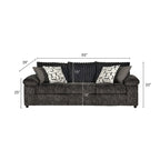 Ensemble canapé et causeuse en velours côtelé à larges côtes Nason de Roundhill Furniture