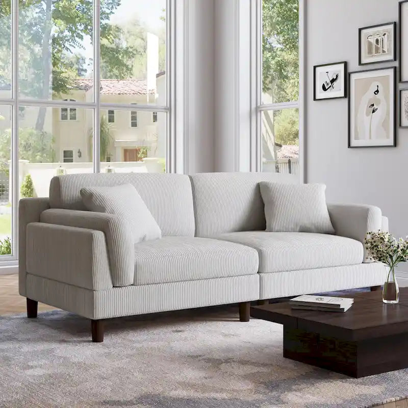 Canapé profond de 90 pouces, confortable pour le salon