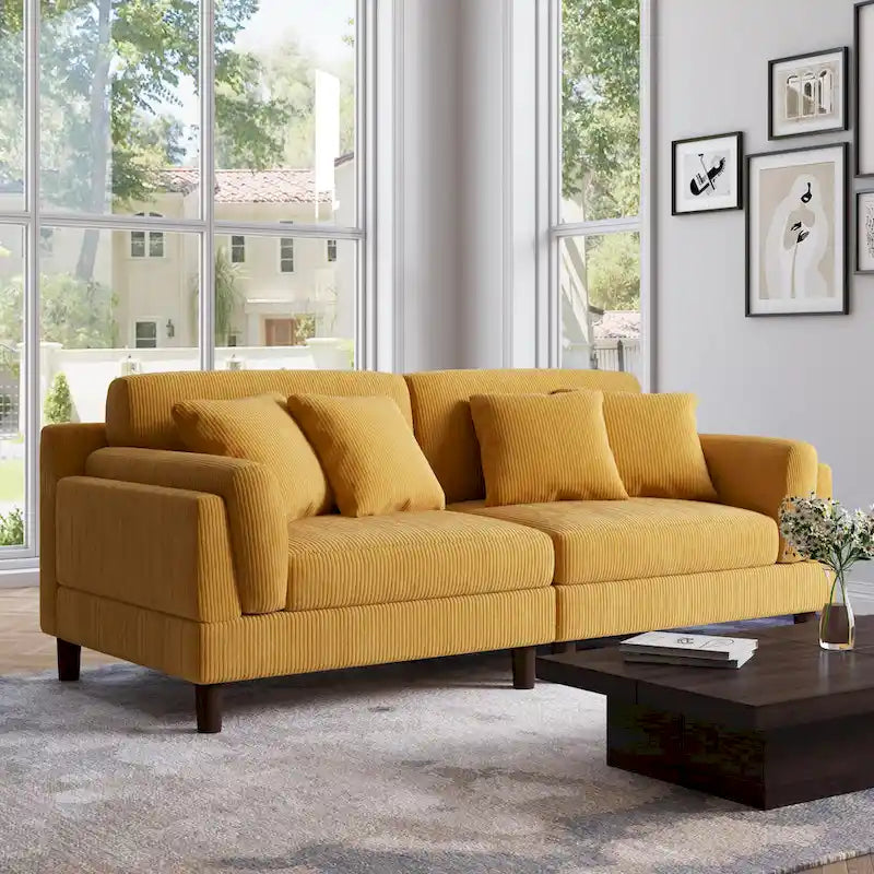 Canapé profond de 90 pouces, confortable pour le salon