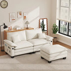 Canapé d'angle modulable, canapé d'angle confortable avec pouf, canapé-lit profond pour salon