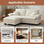 Canapé d'angle modulable, canapé d'angle confortable avec pouf, canapé-lit profond pour salon