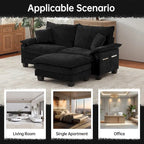 Canapé d'angle modulable, canapé d'angle confortable avec pouf, canapé-lit profond pour salon