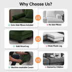 Canapé d'angle modulable, canapé d'angle confortable avec pouf, canapé-lit profond pour salon