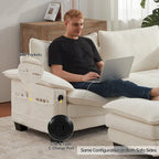 Canapé-lit modulable 5 places, canapé convertible en L pour salon