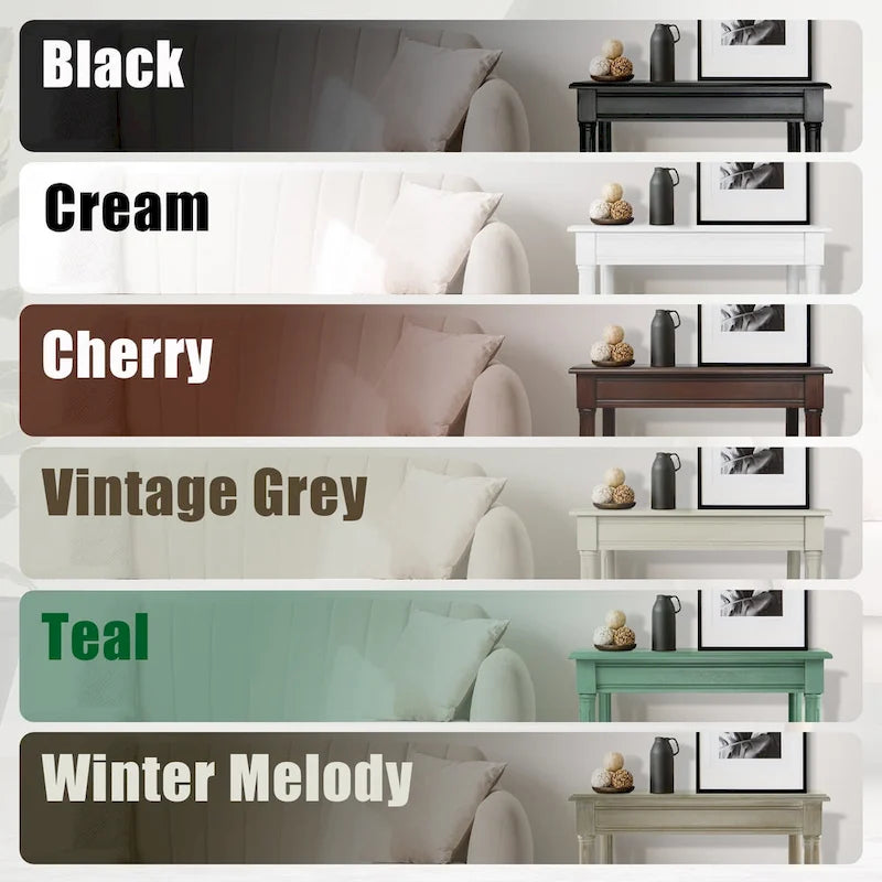 Table d'appoint Reine crème de Copper Grove avec étagère en rotin