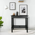 Table d'appoint Reine crème de Copper Grove avec étagère en rotin