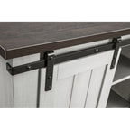 Meuble TV compact 32 pouces pour téléviseurs 40 pouces avec portes coulissantes style grange - Largeur 32 pouces