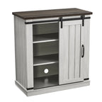 Meuble TV compact 32 pouces pour téléviseurs 40 pouces avec portes coulissantes style grange - Largeur 32 pouces