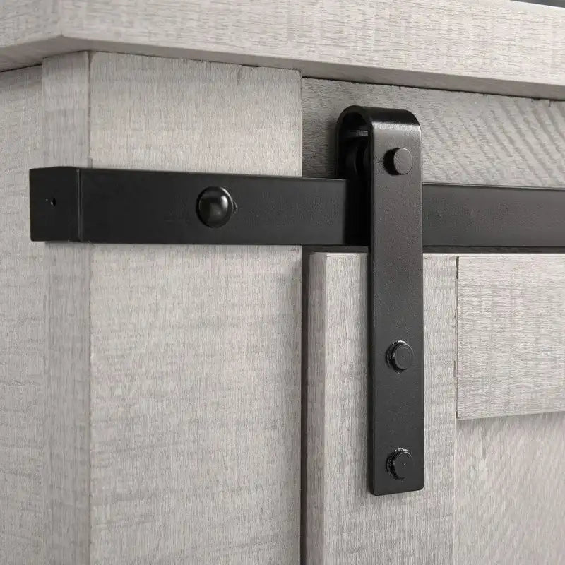 Meuble TV compact 32 pouces pour téléviseurs 40 pouces avec portes coulissantes style grange - Largeur 32 pouces