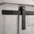 Meuble TV compact 32 pouces pour téléviseurs 40 pouces avec portes coulissantes style grange - Largeur 32 pouces