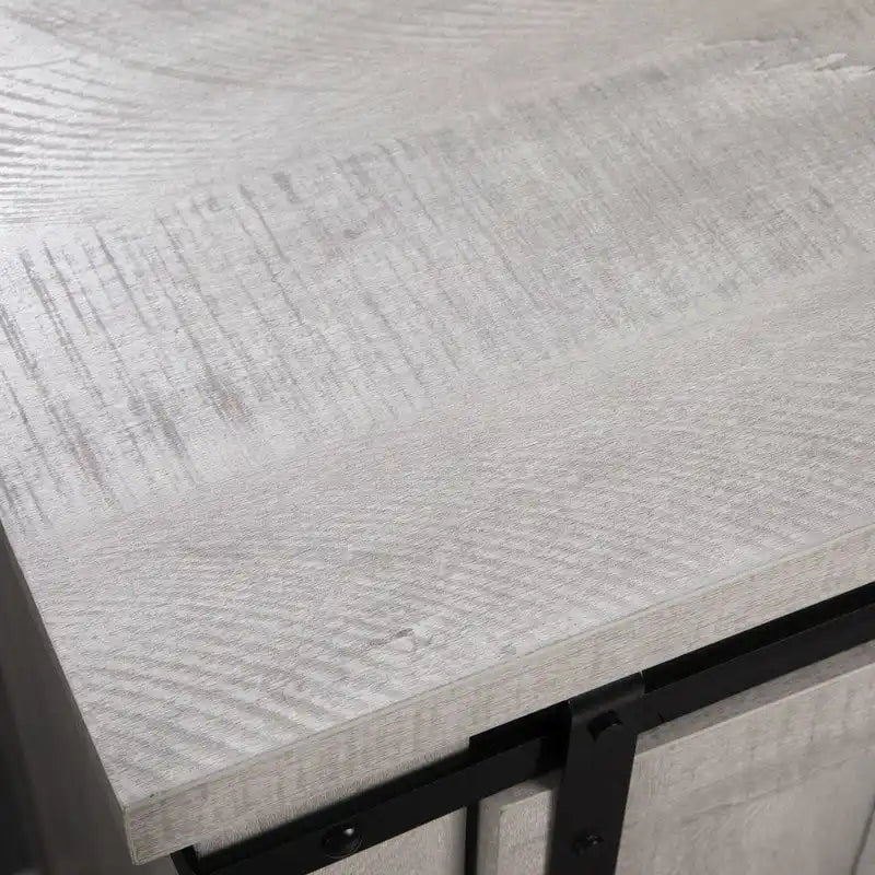 Meuble TV compact 32 pouces pour téléviseurs 40 pouces avec portes coulissantes style grange - Largeur 32 pouces