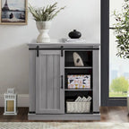 Meuble TV compact 32 pouces pour téléviseurs 40 pouces avec portes coulissantes style grange - Largeur 32 pouces