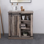 Meuble TV compact 32 pouces pour téléviseurs 40 pouces avec portes coulissantes style grange - Largeur 32 pouces