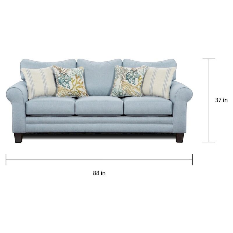 Canapé fixe Labyrinth Sky à accoudoirs arrondis