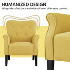 Fauteuil d'appoint Yaheetech moderne en tissu polyester, canapé une place pour salon