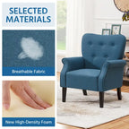 Fauteuil d'appoint Yaheetech moderne en tissu polyester, canapé une place pour salon