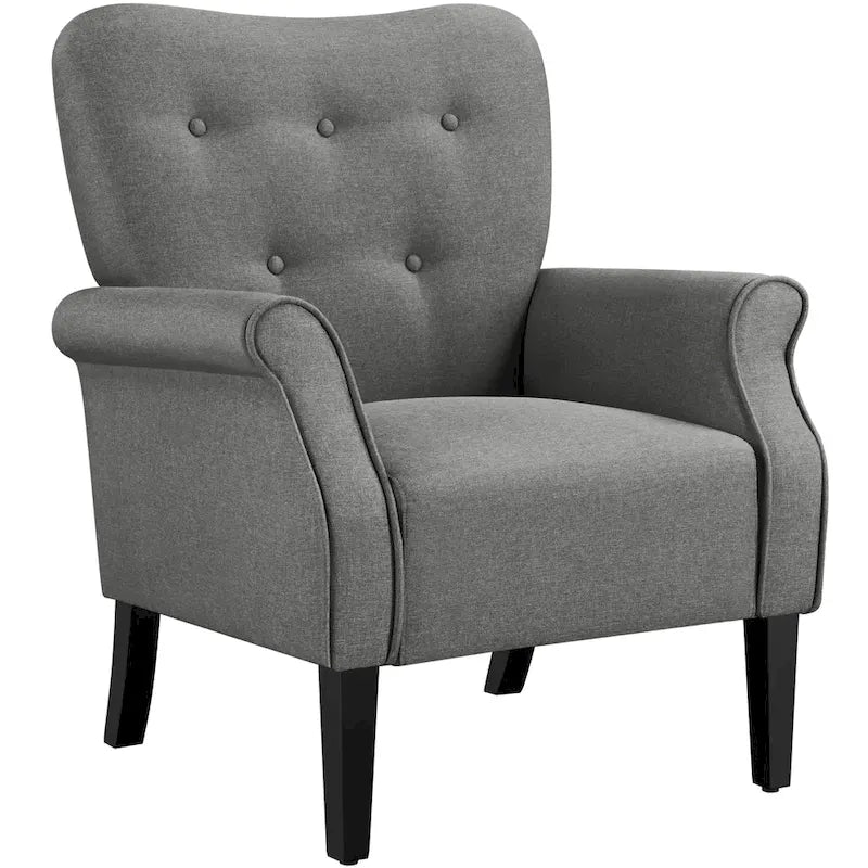 Fauteuil d'appoint Yaheetech moderne en tissu polyester, canapé une place pour salon