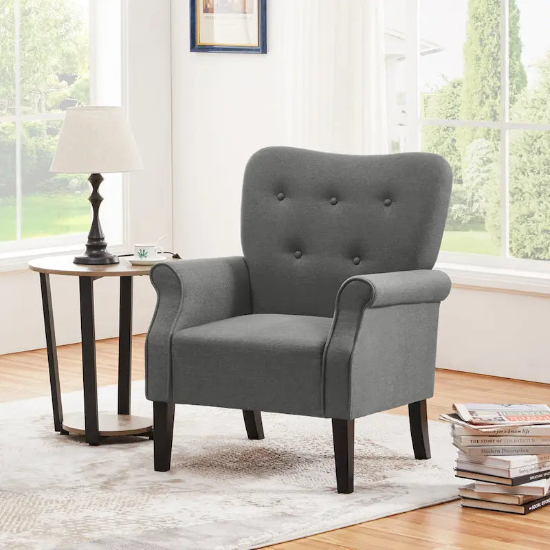 Fauteuil d'appoint Yaheetech moderne en tissu polyester, canapé une place pour salon