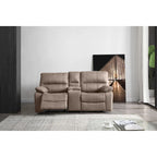 Ensemble de salon inclinable 3 pièces Betsy Furniture en microfibre, comprenant canapé, causeuse et fauteuil.