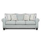 Canapé Grande Mist à accoudoirs arrondis, style transitionnel, bleu layette