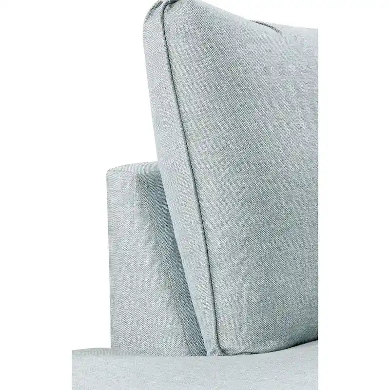 Canapé Grande Mist à accoudoirs arrondis, style transitionnel, bleu layette