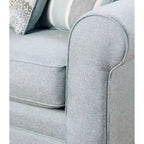 Canapé Grande Mist à accoudoirs arrondis, style transitionnel, bleu layette