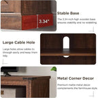 Meuble TV style ferme avec cheminée, centre multimédia, console multimédia