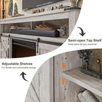 Meuble TV style ferme avec cheminée, centre multimédia, console multimédia