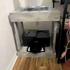 Table d'appoint rustique en bois massif, style ferme, pour canapé ou fauteuil - 28 cm de largeur x 66 cm de hauteur