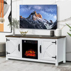 58 Farmhouse Electric Fireplace TV Stands Console Table for TV's up to 65