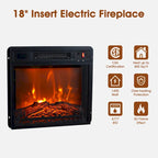 Meuble TV console style ferme avec cheminée électrique intégrée, pour téléviseurs jusqu'à 65 pouces.