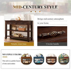 Console de canapé 42 avec tiroirs et étagères à plusieurs niveaux