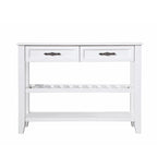 Console de canapé 42 avec tiroirs et étagères à plusieurs niveaux