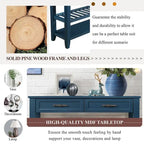 Console de canapé 42 avec tiroirs et étagères à plusieurs niveaux