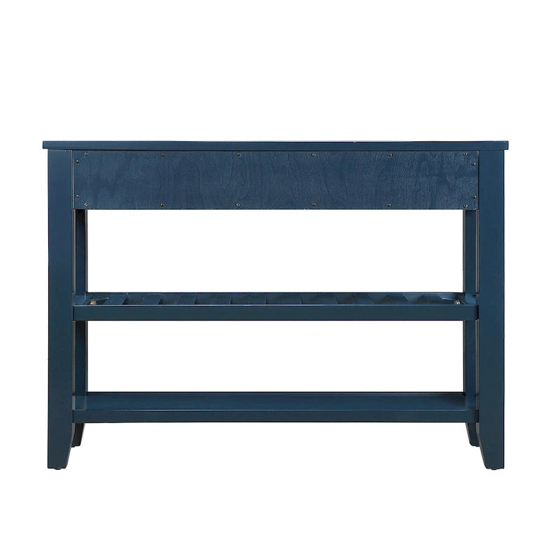 Console de canapé 42 avec tiroirs et étagères à plusieurs niveaux