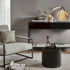 Ensemble de 2 tables basses gigognes rondes style ferme moderne