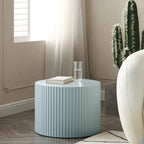 Ensemble de 2 tables basses gigognes rondes style ferme moderne