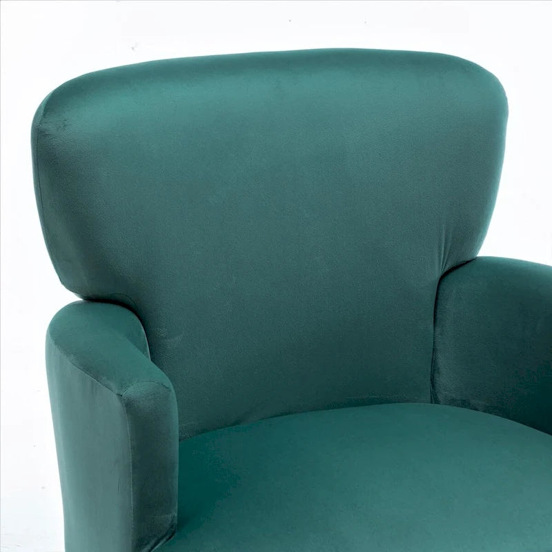 Fauteuil d'appoint tendance en velours avec pieds en métal doré de US Pride Furniture