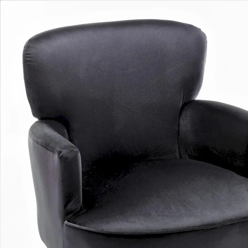 Fauteuil d'appoint tendance en velours avec pieds en métal doré de US Pride Furniture